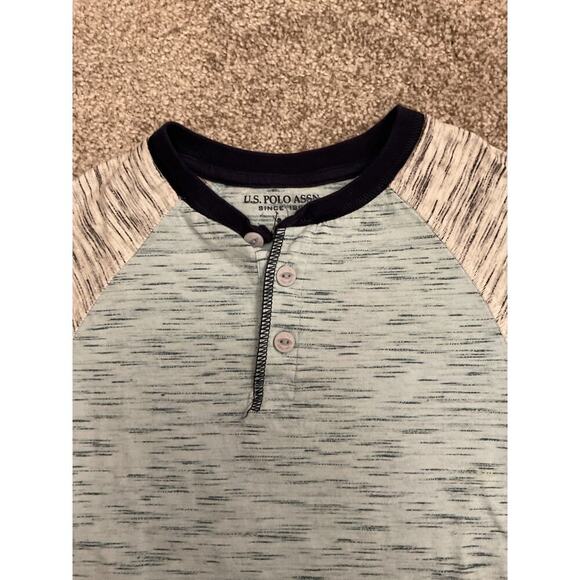 U.S. Polo Association Little Boy Bundle (2) Plaid Button Down&Color Block Tee,7 - Picture 8 of 9